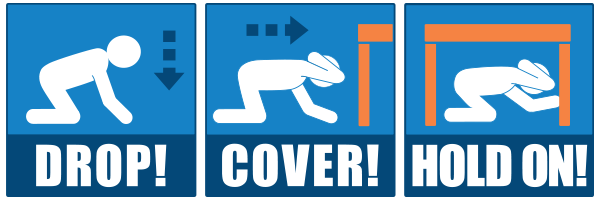 Image - Remember to Drop, Cover, and Hold On during an earthquake