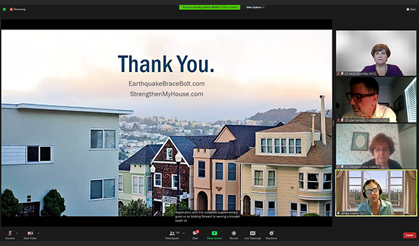 Image: CEA's Janiele Maffei presenting during the Earthquake Country Alliance - Southern California workshop on May 12