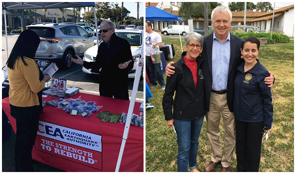 Image: Participants in an emergency preparedness fair in Santa Barbara