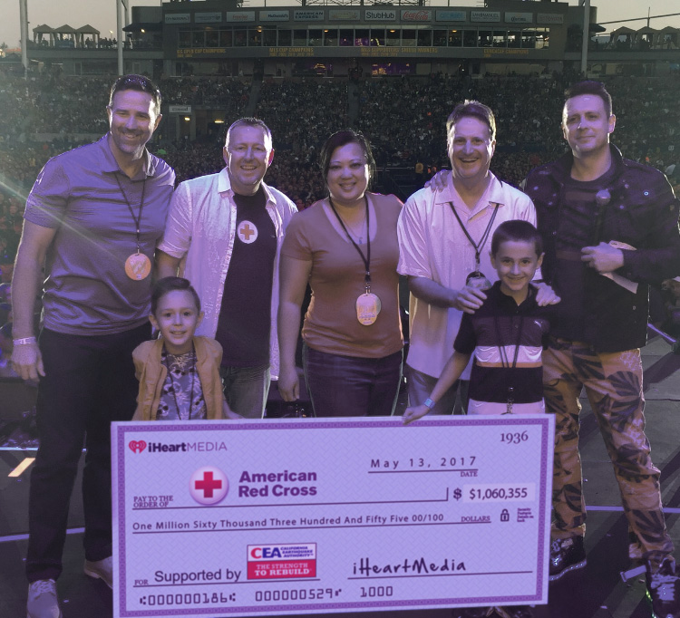 California Earthquake Authority Educates Californians, Presents Auction Proceeds to American Red Cross at Wango Tango Concert 2017