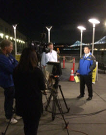 Image: Partnering with CEA, KGO-TV in San Francisco devoted its morning newscast to promoting earthquake awareness and preparation two days before the Loma Prieta 25 year anniversary