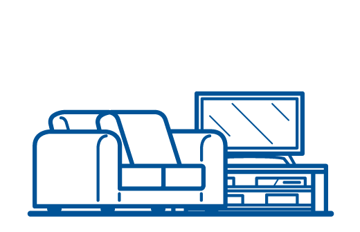 icon image of a sofa and television