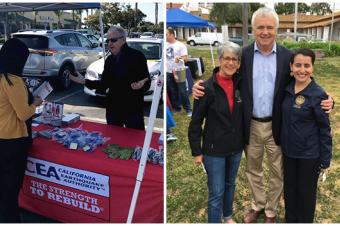 Image: Participants in an emergency preparedness fair in Santa Barbara