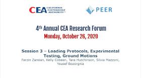 CEA/PEER Project – Loading Protocol, Experimental Testing and Ground Motion